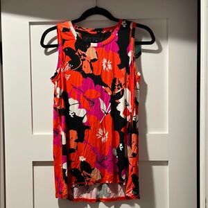 LuLaRoe Orange and Pink Tank Top Vibrant Abstract Design size xs